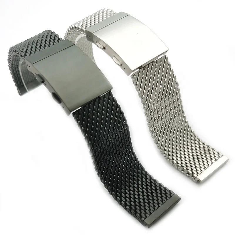 LAIHE Luxury Fashion 316L Stainless Steel Mesh Watch Strap Bands Quick Release New Design Cinturino