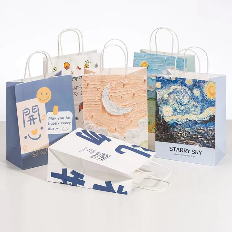 Hot Sale Luxury Cute Gift Reusable Paper Bags Personalised for Children's Birthday Party