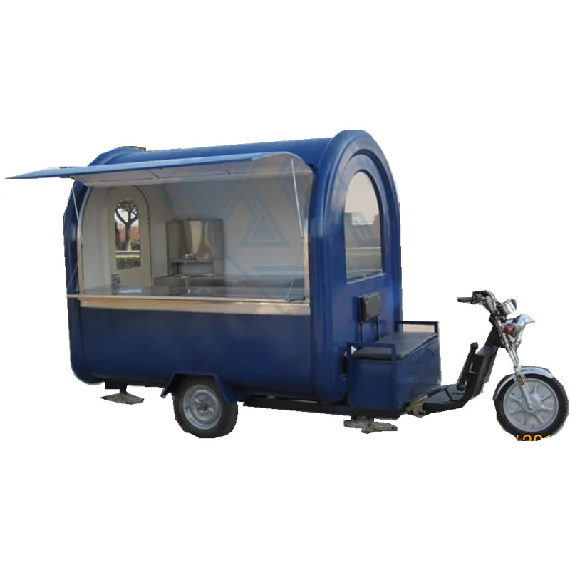 Customized Multi-Functional Electric Three Wheeled Mobile Catering Vehicle for Commercial Barbecue Food Truck