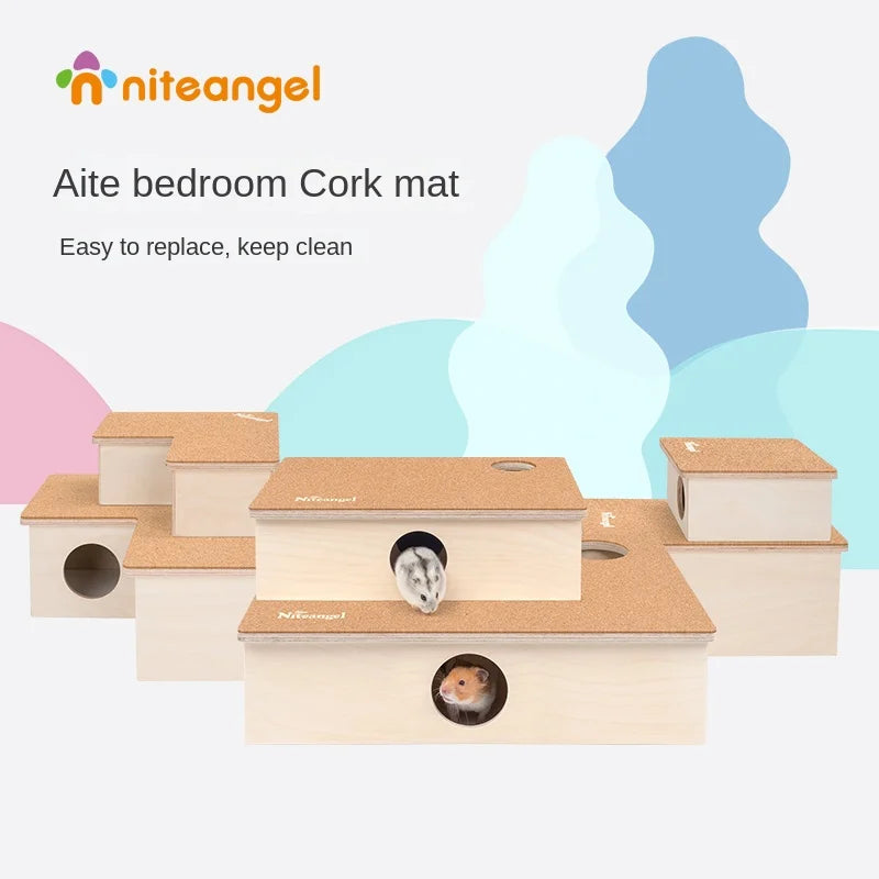 Niteangel Aiteduo Bedroom Non-Slip Waterproof Protection Mat Solid Cork Mat Platform for Small Animals Three-Bedroom Two-Bedroom