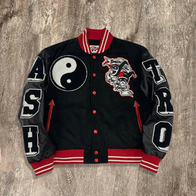 In Stock Luxury Winter Streetwear Cotton Embroidery Patch Oversized Bomber College Baseball Letterman Varsity Jacket for Men