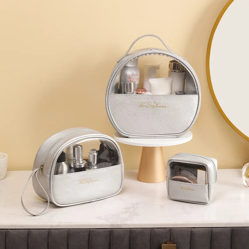 Best Selling Cosmetic Bag Large Capacity PVC Portable Travel Transparent Ins Style Wash Bag Waterproof Cosmetic Storage Bag