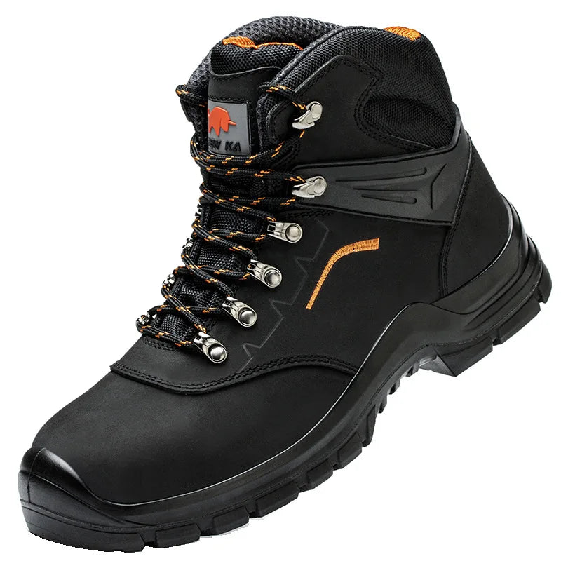 TG178-5 OEM Factory Black Safety Shoes Marine Steel Toe Work Style for All Seasons Including Winter and Summer