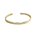Brass Material 1.0 Micron Real Gold Plated Cuff Bangle