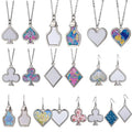 Sublimation Blank Metal Necklace New Design Jewelry Heart Necklace