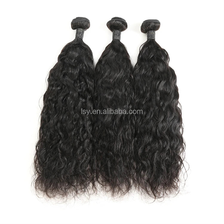LSY Hair Factory Wholesale Brazilian Virgin Remy Human Hair Bundles Cuticle Aligned Unprocessed Natural Wave Afro/Curl/Tape 6x6