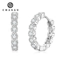 Diamond Jewelry Round 2.5mm Full Moissanite Earrings S925 Sterling Silver D Moissanite Huggie Hoop Earrings for Women