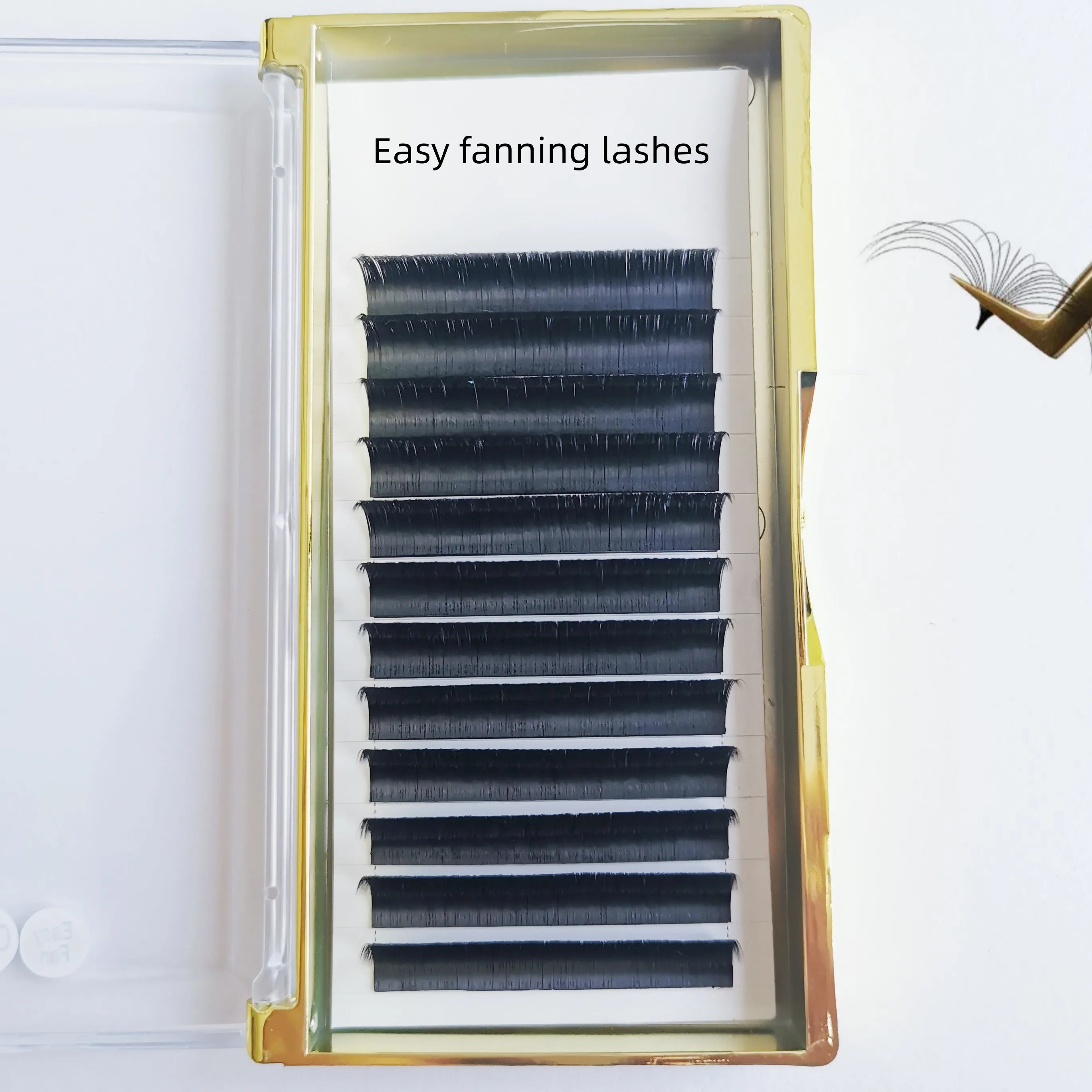Customer Logo Easy Fan Lash Extensions Silk Bloom Lashes One Second Rapid Blooming Eyelash Extension