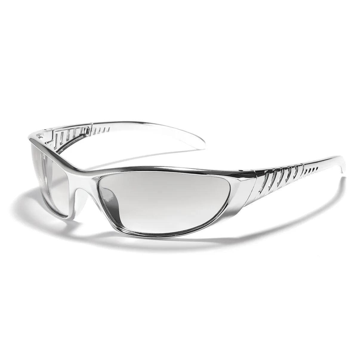 Hot Cyberpunk Futuristic Silver Eyeglass Fashion Y2k Sunglasses Sun Glasses for Women Men Uv400 Gafas De Sol Custom Shades
