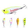 Wholesale PO008 7cm 7.7g Artificial Hard Plastic Baits Topwater Popper Fishing Lures