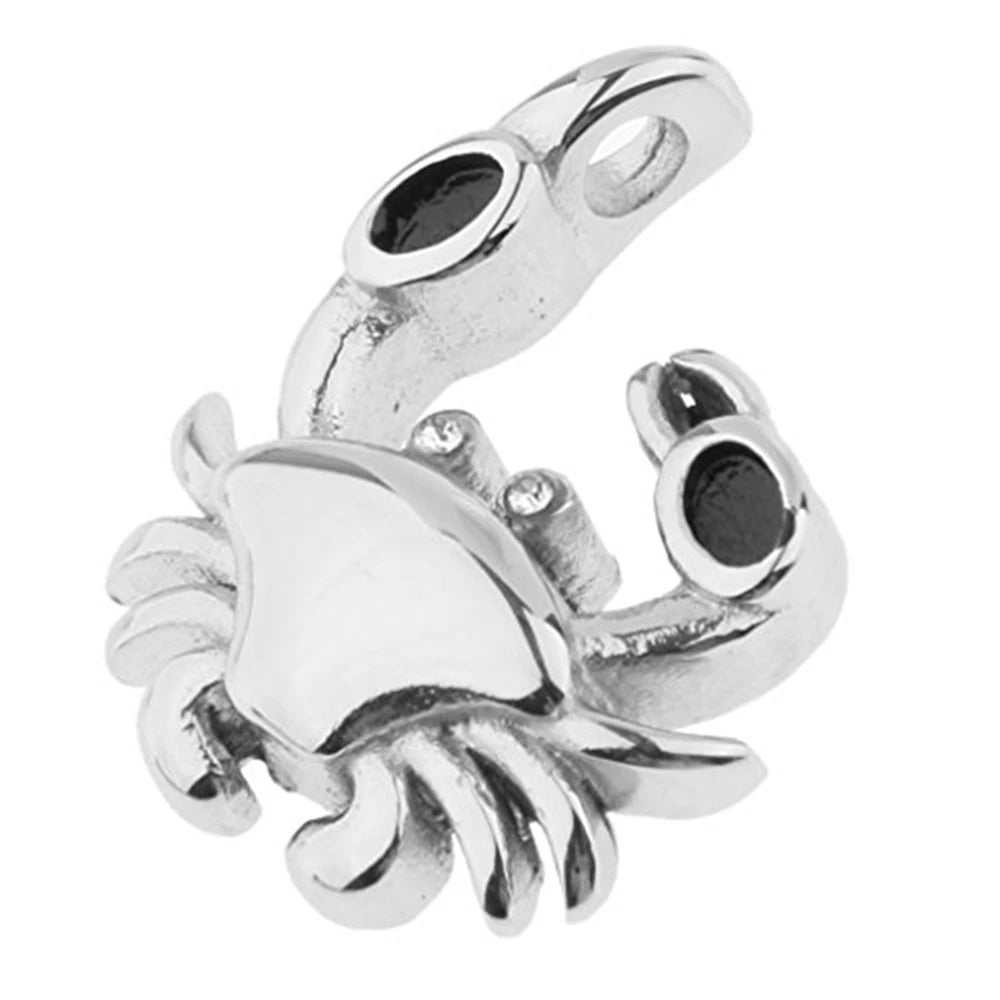 Crab Ash Urn Stainless Steel Cremation Urn Necklace Crab Urn Jewelry Pendant Keepsake Pet Ash Holder Memory Ashes Holder Lucky