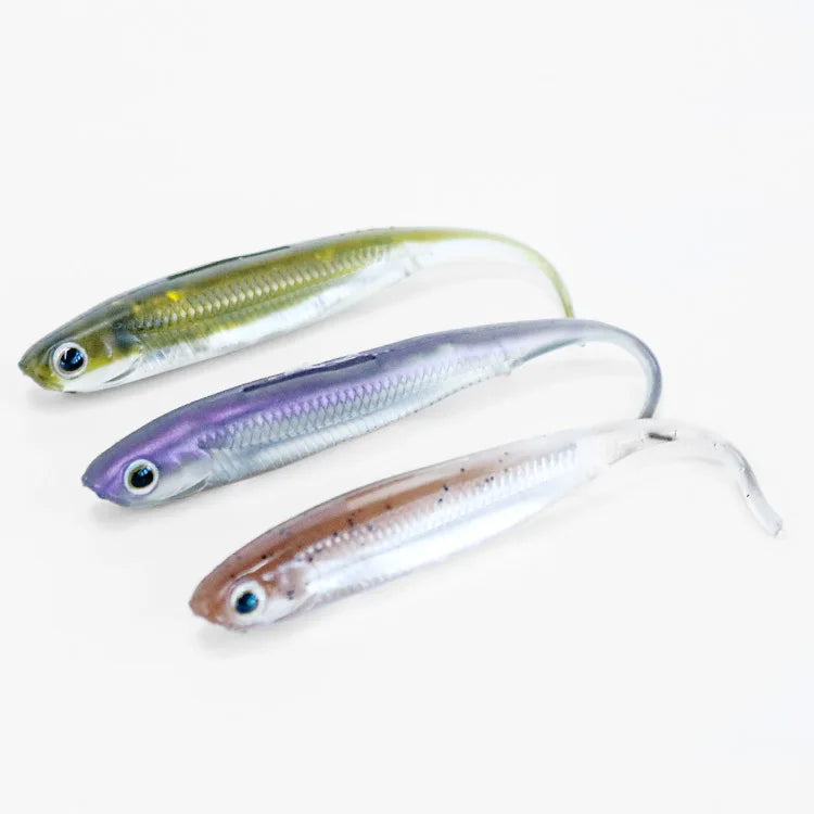 Selco Isca Macia Drop Shot Rigs V Tail 8Cm Soft Fishing Lures Soft Swim Bait Shad Soft Lures Seabass