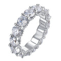 Fashion Jewelry Supplier 925 Sterling Silver High Carbon Diamond Engagement Ring