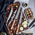 Grandsharp Japanese 110 Layers Damascus Steel Kitchen Sashimi Sakimaru Knife Professional Filleting Knife Solidified Wood Handle