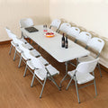 Factory Price Modern Metal Frame Lightweight Plastic Waterproof Folding Table 6ft for Outdoor Hotel Restaurant Park School Use