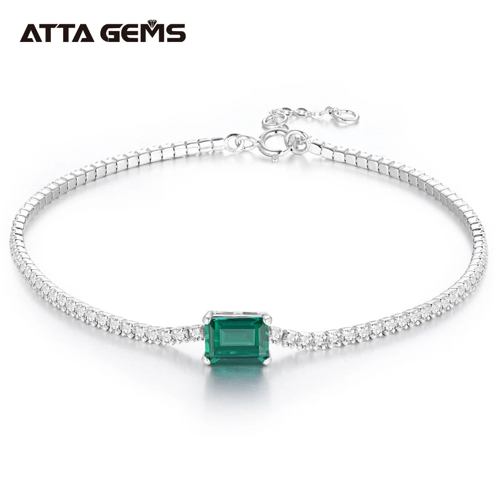 Factory Wholesale Hydrothermal New Lab Created Gemstone Green Emerald Emerald Shape Colombia Emerald for Tennis Bracelet