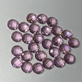 Round CZ 7mm Colors Cubic Zirconia Flat Bottom Checkerboard Cut Gemstone