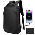 EURCOOL Unisex Laptop Backpack Business Slim Waterproof Oxford USB Computer 15.6 Lightweight Anti-Theft Work