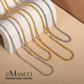 EManco New Chain Necklace Textured Sparkling Glitter Clavicle Necklace for Women Men Jewelry