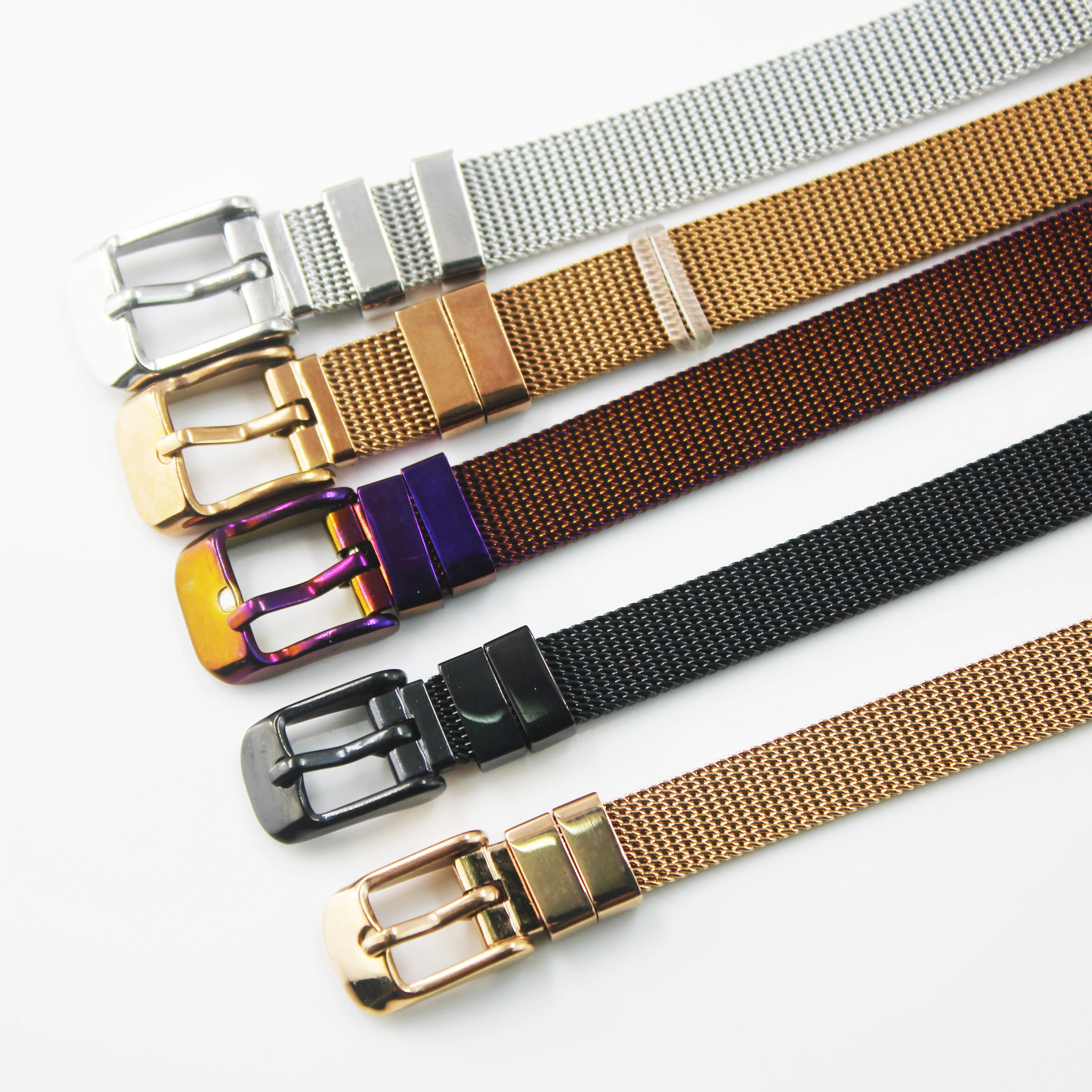BMZ 2024 Titanium Steel Bracelet Adjustable 235mm*6/8/10mm Fashion Colors 316L Stainless Steel Watch Strap for Gifts Parties