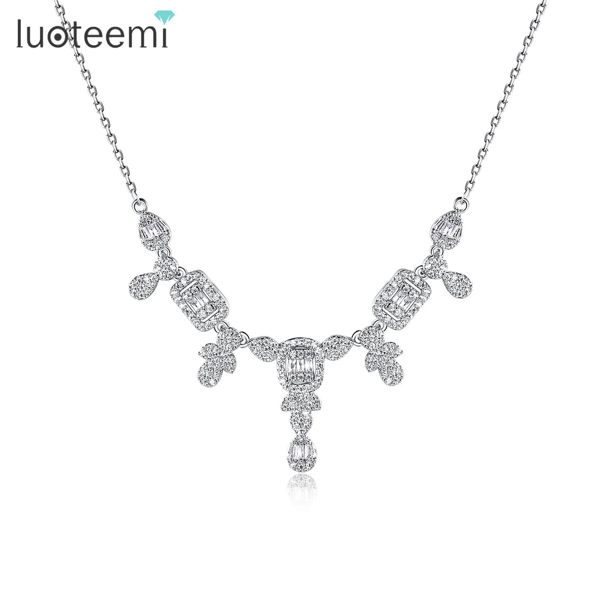 LUOTEEMI the New Listing Lady Statement Diamond Pendant Jewelry Luxe York Chain Wedding Custom Dainty Necklace