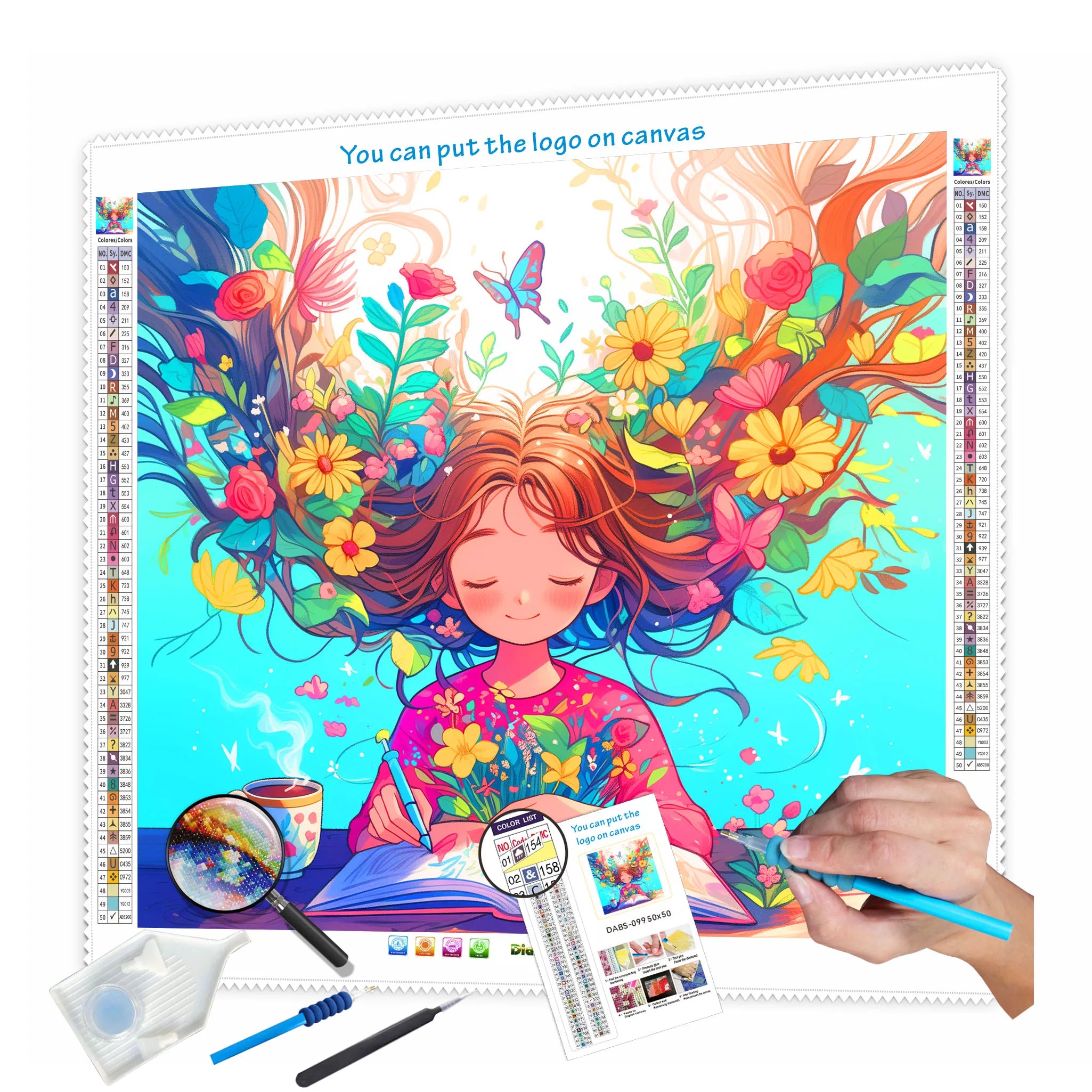 N-2567DIY Handwork Diamond Painting 5D Custom Full Square Drill Silk Flocking Canvas Printed Portrait Diamond Dot Painting