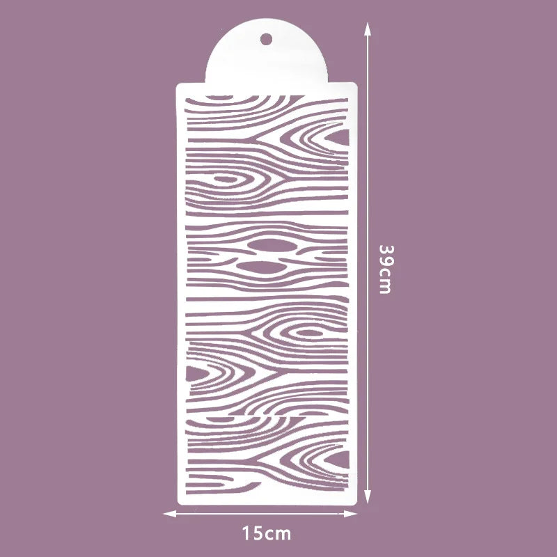 Saffron Laser Cut Wood Texture Templates Multiple Designs Cake Stencil Decoration Floral Star Butterfly Floral Templates
