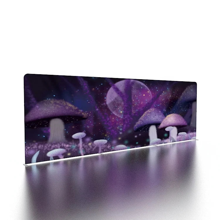 Stylish 20x8ft Logo Printed Dye Sublimation Portable Advertising Promotional Tradeshow Stand Booth Exhibition Display Backdrop