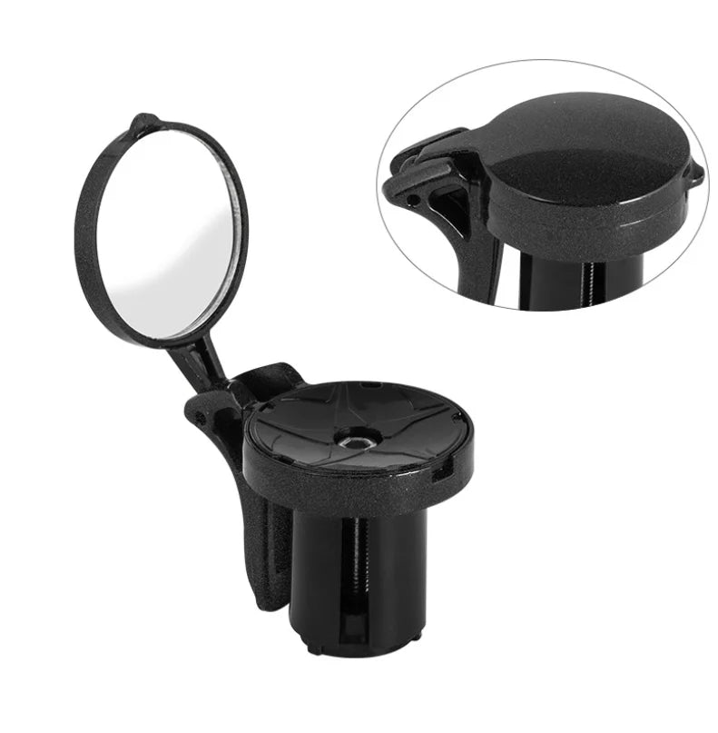 Adjustable 360 Degrees Bike Rearview Mirror Light Outdoor ABS Handlebar for BMX Safety