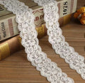 Soft Double Sided Nylon Eyelash Floral Garden Pattern Elastic Lace Trim