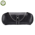Wholesale Portable Protective Soft PU Leather Glasses Case Eyeglass Pouch Sunglasses Bag Handmade for Eyewear Black/Maroon