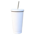 500ml Stainless Steel Vacuum Straw Cup Creative Modern Design Water & Coffee Thermos Cup for Kids & Students for Back to School