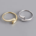 Hot Selling Open Finger Silver Rings Jewelry Personality Simple S925 Sterling Silver Open Adjustable Rings for Couple