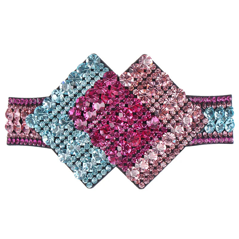 HX-183 New Elegant Crystal Rhinestone Flower Pattern Hairpins for Women Fashion Hair Clips & Barrettes Party Use Hair Decoration