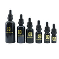 5ml 15ml 30ml 50ml 100ml 150ml 200ml 250ml Black Dark Uv Violet Glass Essential Oil Lotion Cosmetic Dropper Bottle