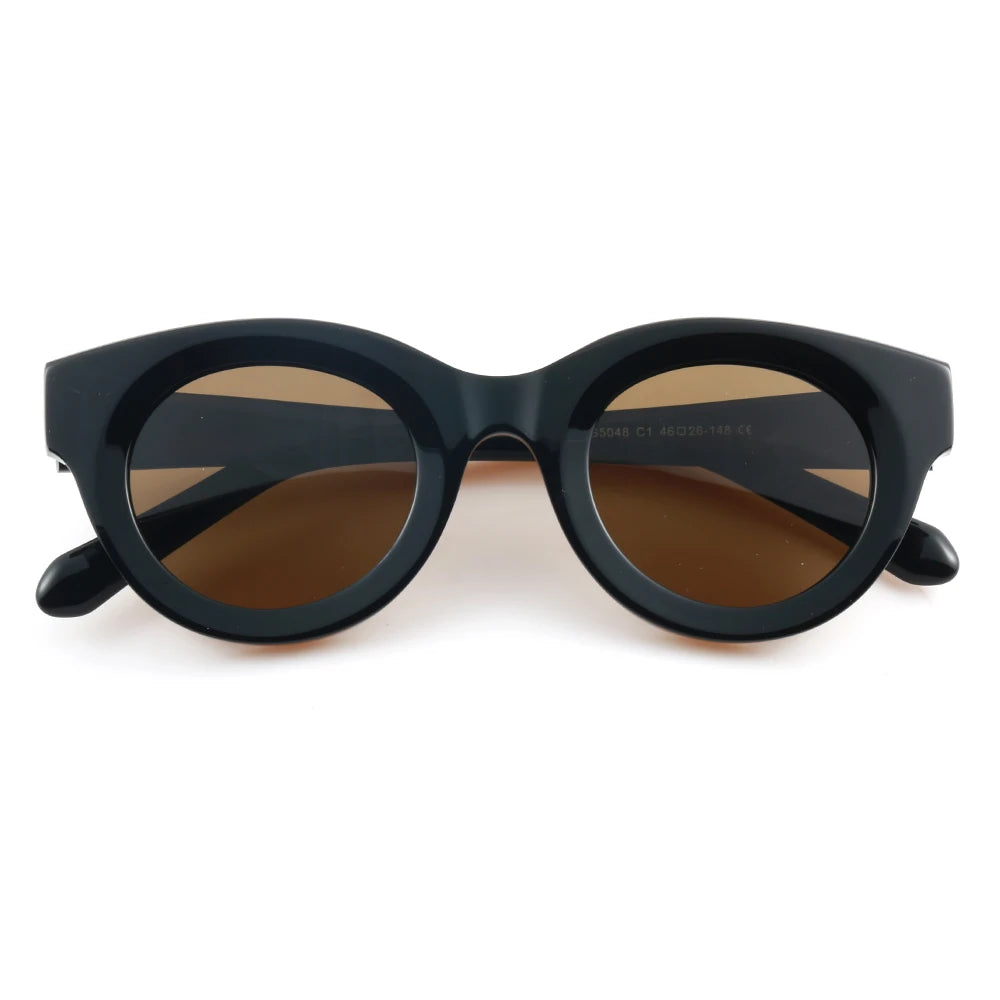 GS5048 Wholesale TAC Polarized Lenses Sunglasses Men Women Shades Frame Newest Design Small Round Handmade Acetate Sunglasses