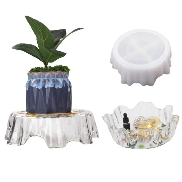 HY Epoxy Resin Potted Plant Stand Irregular Resin Mold