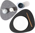 Felt Placemats Durable Material Easy-Cleaning Felt Placemats with Laser Cutting Logo Felt Placemats Set with Coaster
