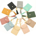 Lady's Short Wallet Bag PU Leather Credit Card Holder Pouch With Tassel Keychains Gift for Girls Purse Wallet Bag With Tassel
