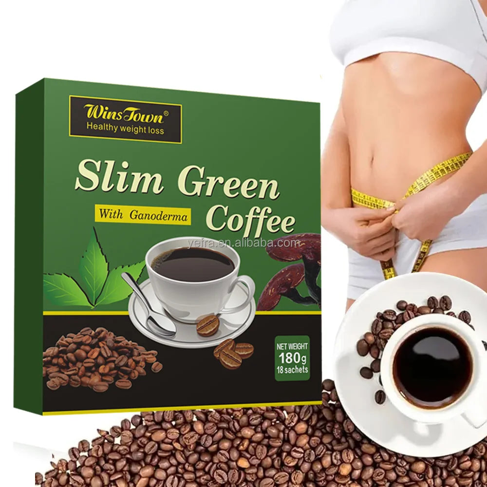 Private Label Weight Loss Coffee Natural Slim Green Coffee With Ganoderma for Women and Men Healthy Diet Control Coffee Slimming