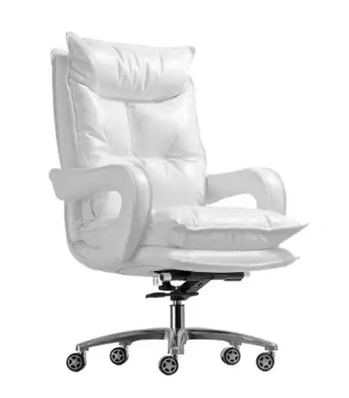 Foshan Office Furniture-Good Selling Brown/White Hotel Lobby Support Chair Low Price Big Size Synthetic Leather Office Chair