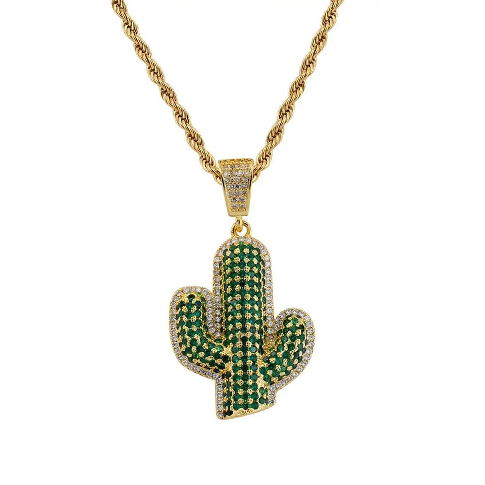 CN170  Brass CZ  Pendants Women Necklace Men's Hip Hop Necklace Party Jewelry Gift