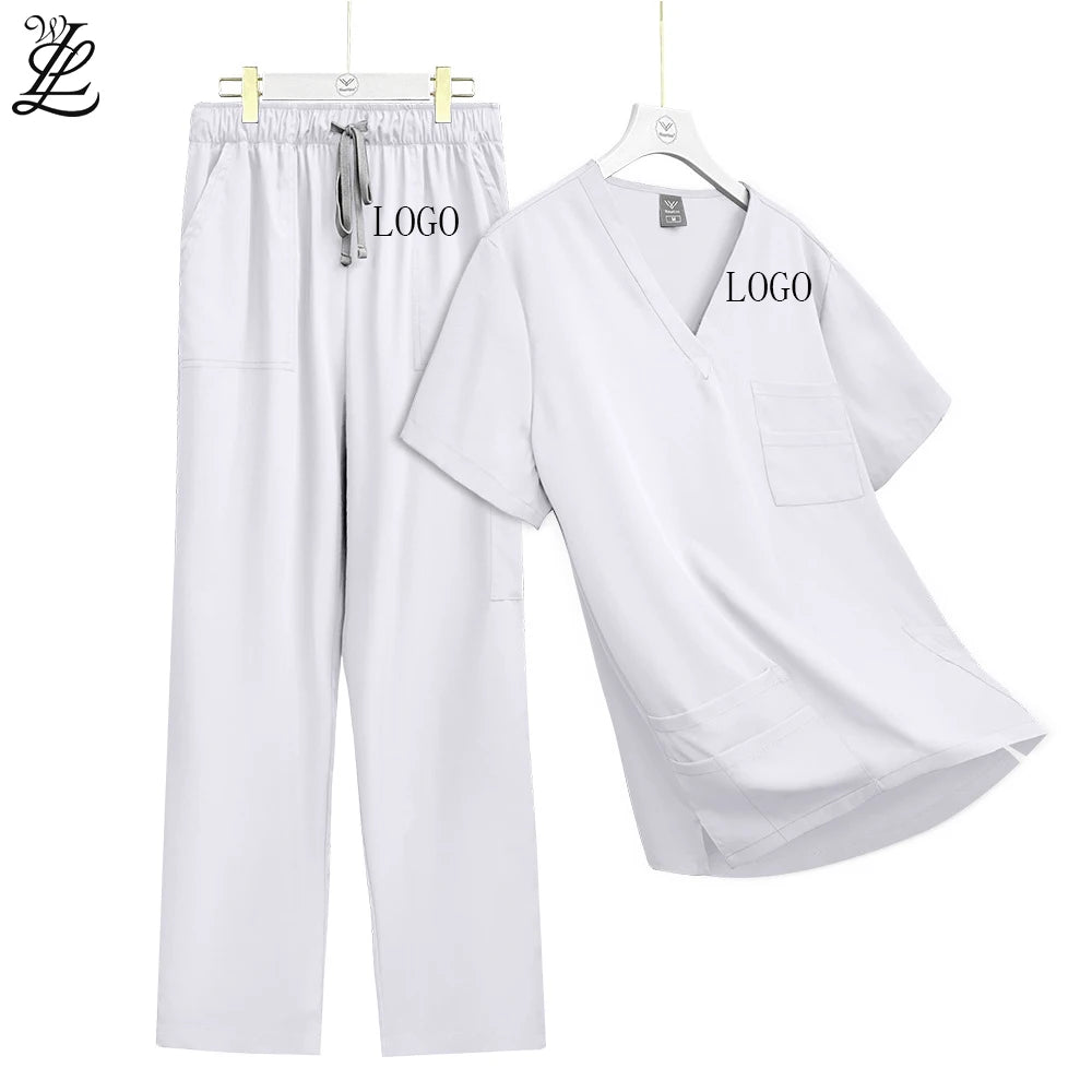 2026 Wholesale Women's Nursing Custom Logo Nursing Wear Durable Hospital Workwear Pants Surgical Uniform Nurse Uniform Sets