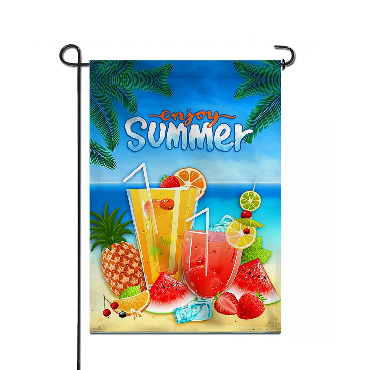 48h Fast Delivery 30*45cm Customized Logo Printing Summer Garden Flags