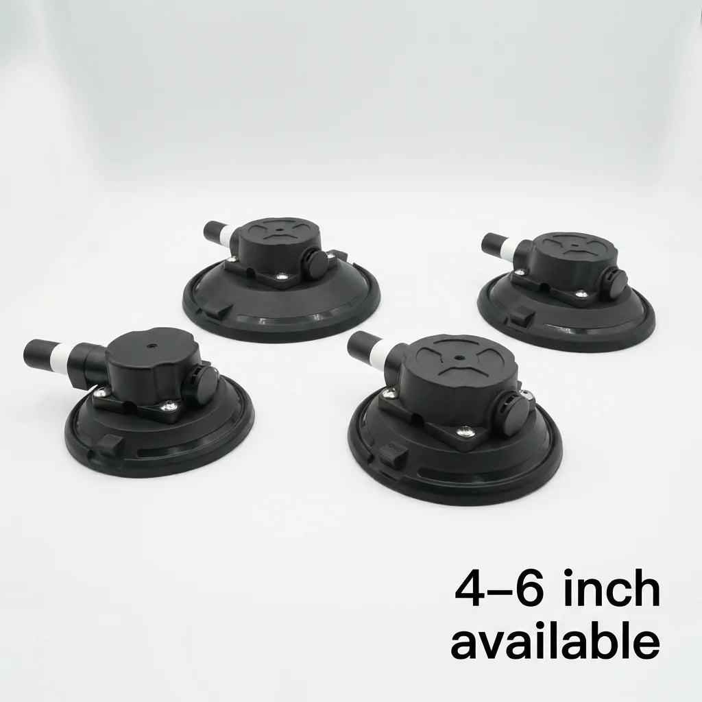 Industrial 4.5" Portable Car Camera Mount Stand Manual Suction Cups for Hand Pump Starlink Mount