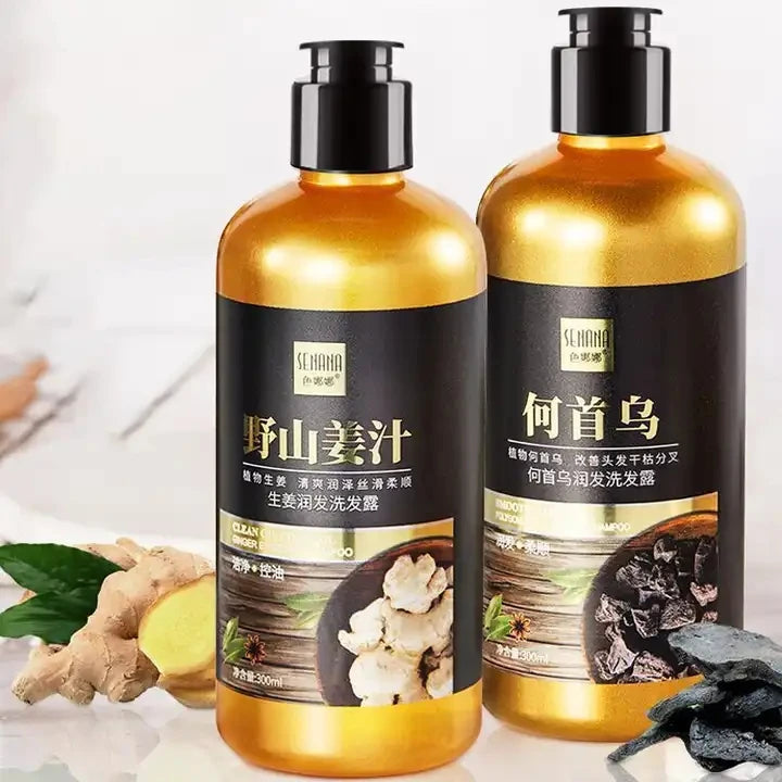 OEM ODM 300ML SENANA Plant Extracts Nourish Refreshing Oil Control Clean Ginger Hair Loss Shampoo and Hair Conditioner