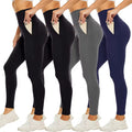 Wholesale Custom Black Polyester Women's High-Waisted Leggings With Tummy Control Pockets Workout Pants for Yoga