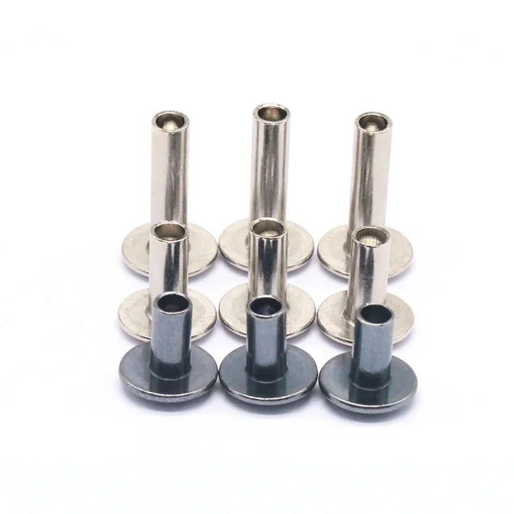 High-Level Industrial Semi Tubular Rivets Fastening Machine Stainless Steel Head Iron Nickel Plated Saitong Brand MOQ 3000 PCS