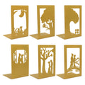 New Custom Design Beautiful Love Story Gold Metal Bookends