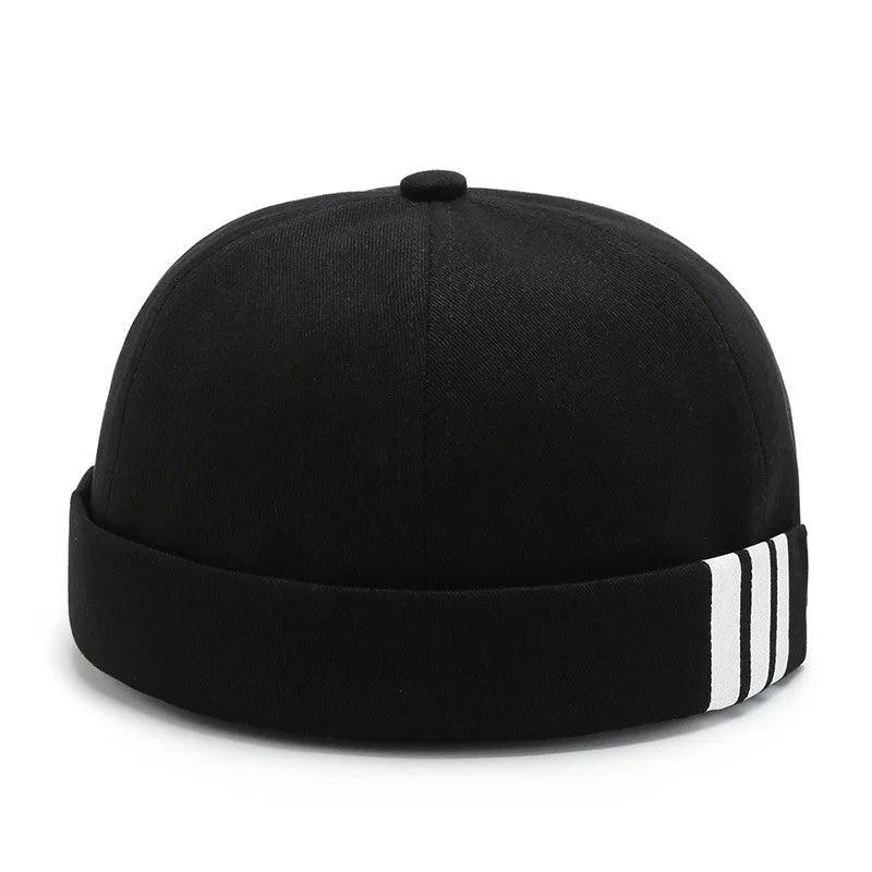 No Visor Men and Women Brimless Rolled Cuff Harbour Docker Cap Custom Blank Hats Adjustable Fashion Sports Skullcap Without Brim
